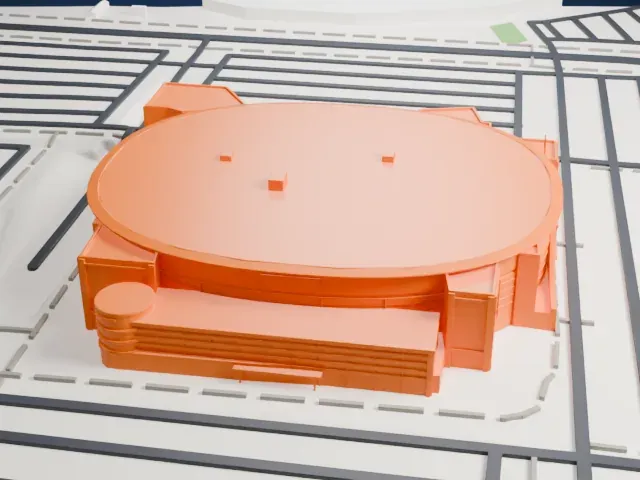 Xfinity Mobile Arena model, West view