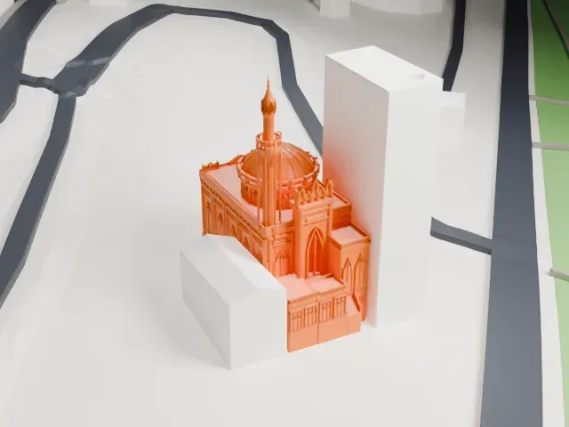 Yıldız Hamidiye Mosque model, North view