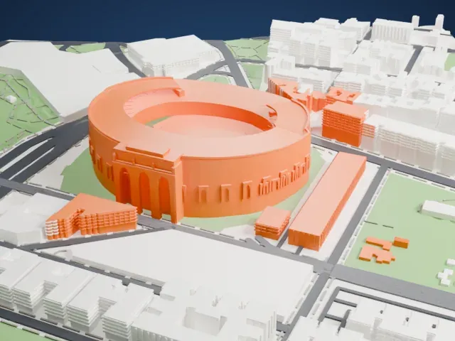 Yankee Stadium model, East view
