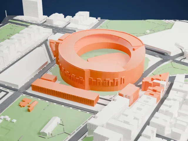 Yankee Stadium model, North view