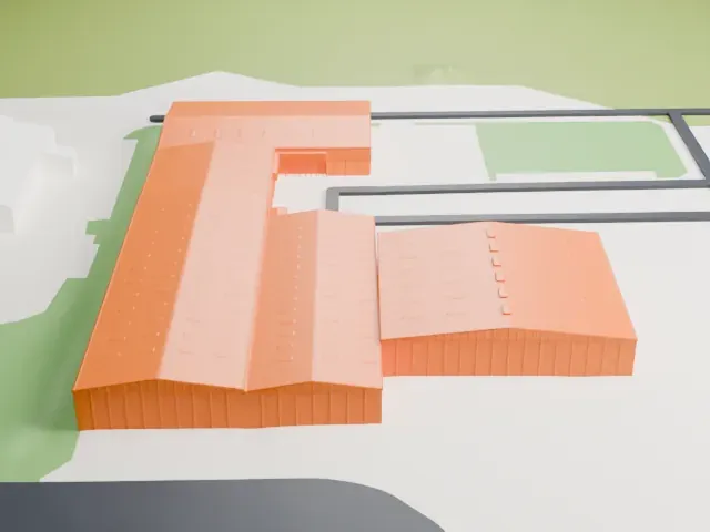 Yanks Air Museum Hangars model, East view
