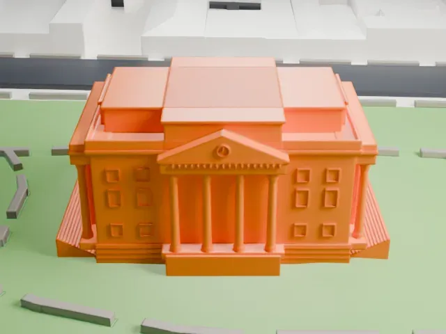 Yavapai County Courthouse model, East view