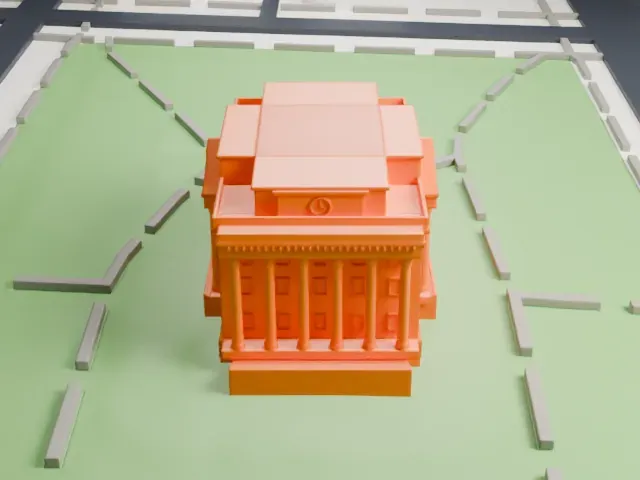 Yavapai County Courthouse model, North view