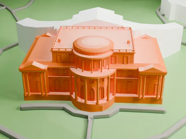Yelagin Palace model, East view