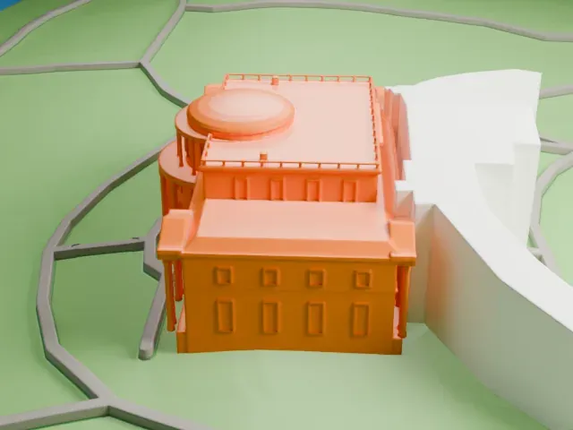 Yelagin Palace model, North view
