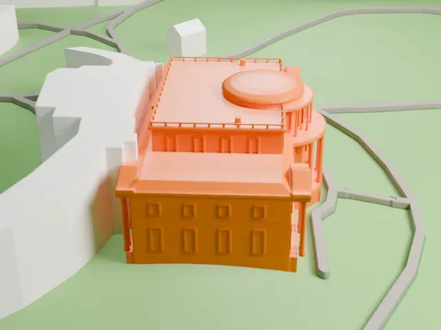 Yelagin Palace model, South view