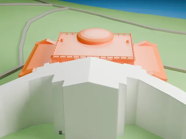 Yelagin Palace model, West view