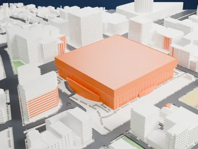 Yokohama Arena model, North view