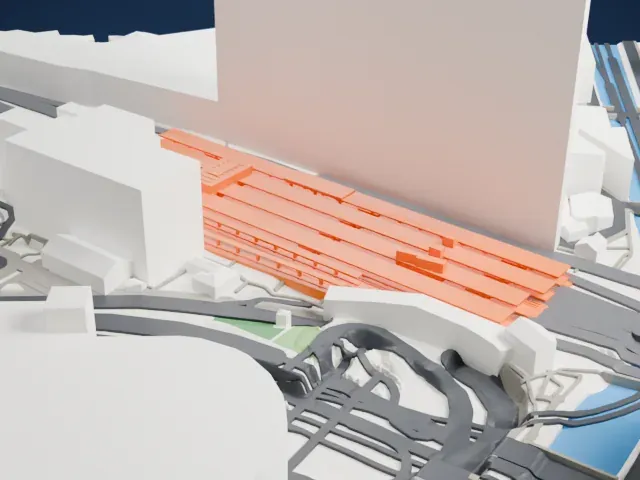 Yokohama Station model, East view