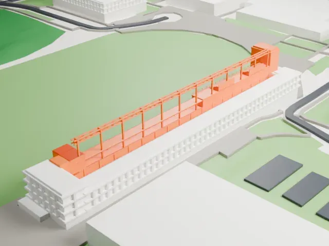York Lions Stadium model, West view