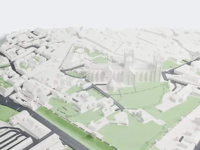 York Minster model, North view