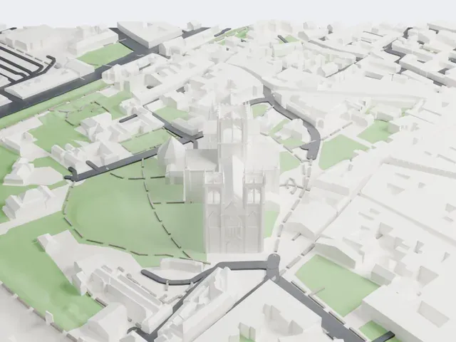 York Minster model, West view
