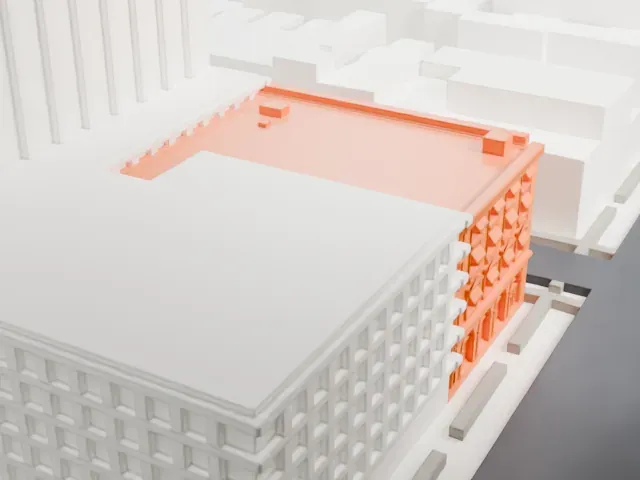 Yorkville Bank Building model, North view
