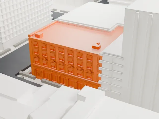 Yorkville Bank Building model, South view