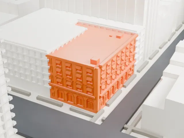 Yorkville Bank Building model, West view