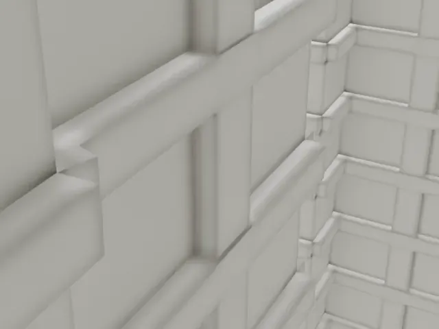 Yorkville Library model, West view