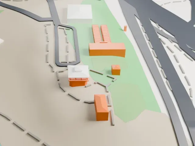 Yuma Territorial Prison model, North view