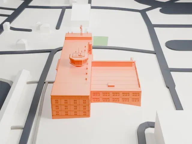 Yuzhno-Sakhalinsk Airport Old Terminal model, North view