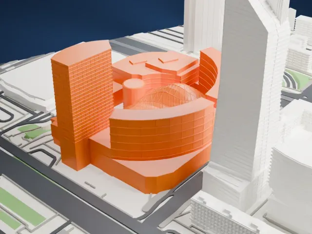 Złote Tarasy model, North view