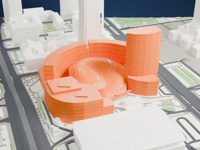 Złote Tarasy model, South view