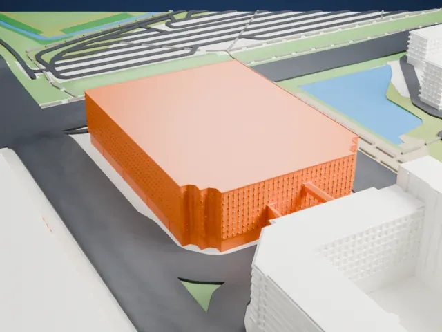 Ziggo Dome model, East view