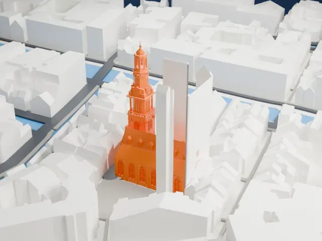 Zuiderkerk model, East view