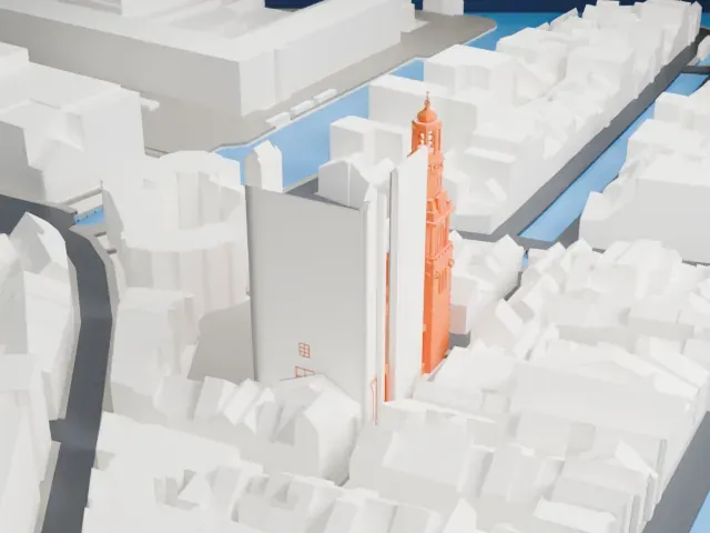 Zuiderkerk model, North view