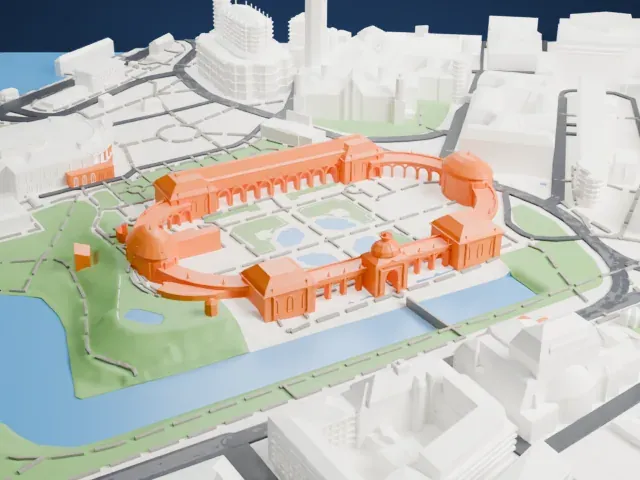 Zwinger Palace model, West view