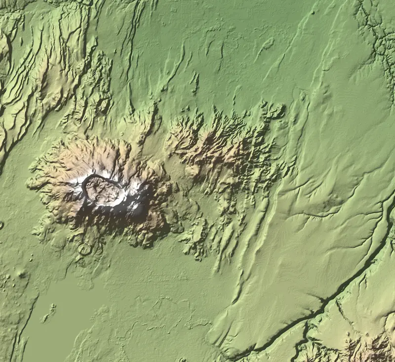 A preview of the Awash National Park print, shaded from its elevation