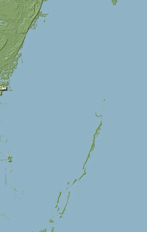 A preview of the Biscayne National Park print, shaded from its elevation