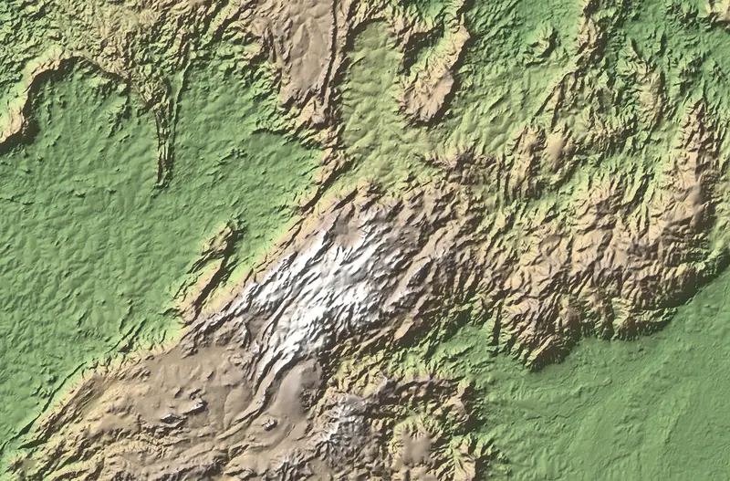 A preview of the Chapada dos Veadeiros National Park print, shaded from its elevation