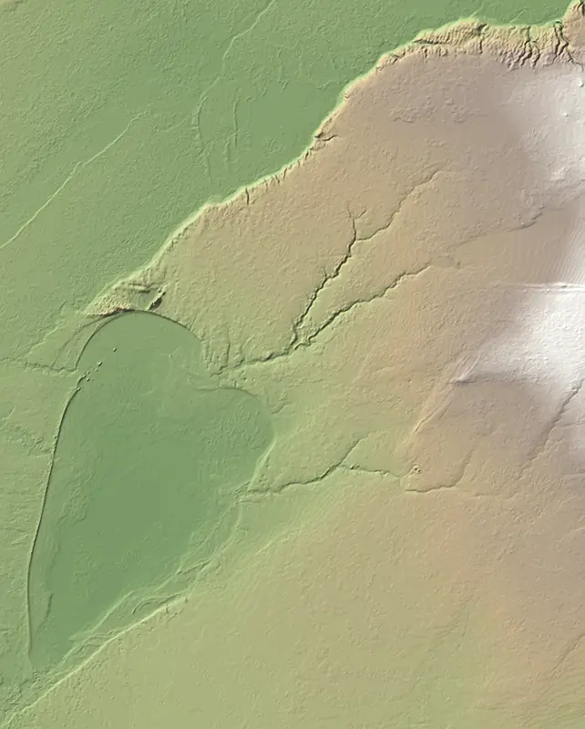A preview of the Chobe National Park print, shaded from its elevation