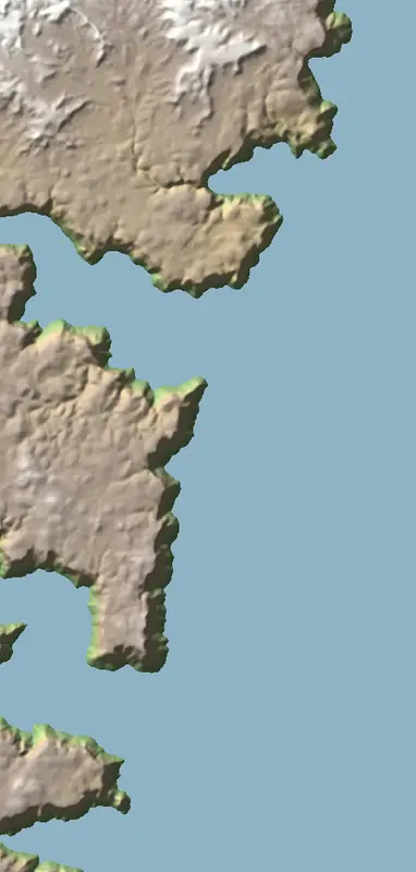 A preview of the Ein Gedi print, shaded from its elevation