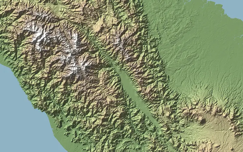 A preview of the Gunung Leuser National Park print, shaded from its elevation