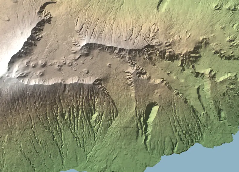 A preview of the Haleakalā National Park print, shaded from its elevation