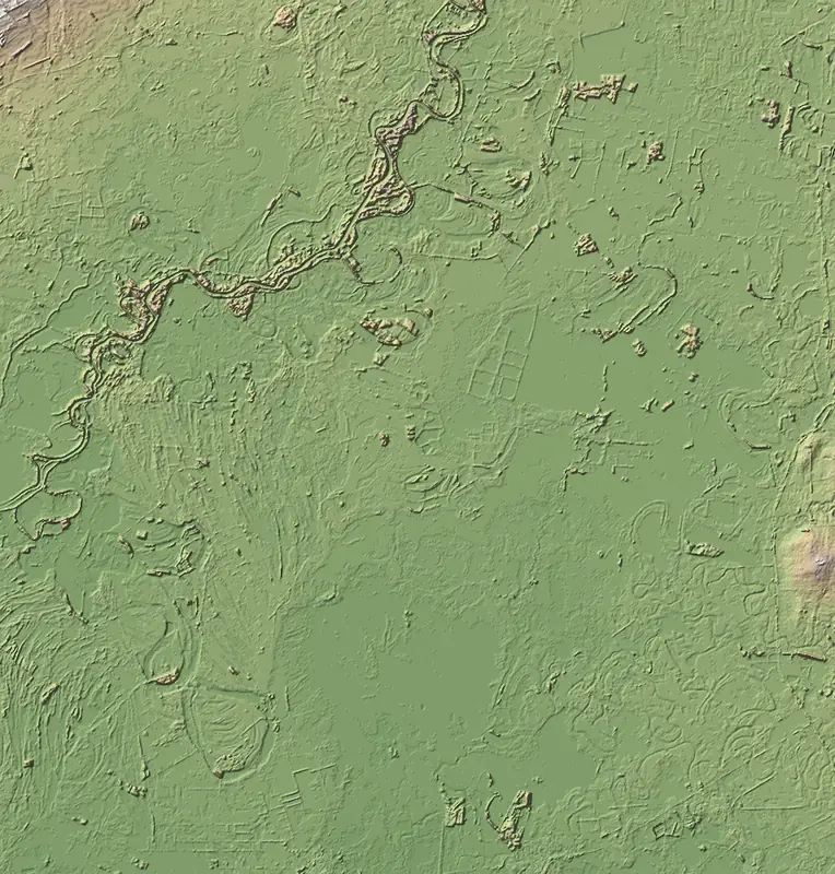 A preview of the Hortobágy National Park print, shaded from its elevation