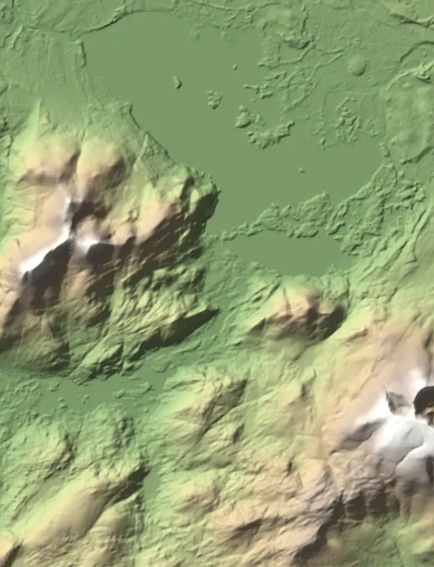 A preview of the Killarney National Park print, shaded from its elevation