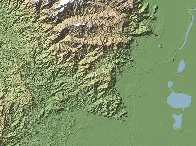 A preview of the Los Katíos National Park print, shaded from its elevation