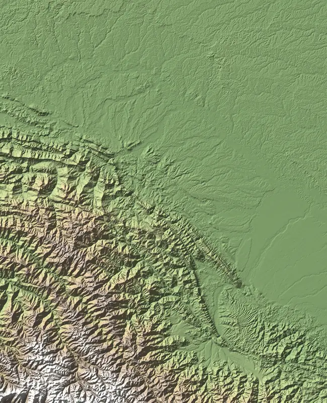 A preview of the Manu National Park print, shaded from its elevation