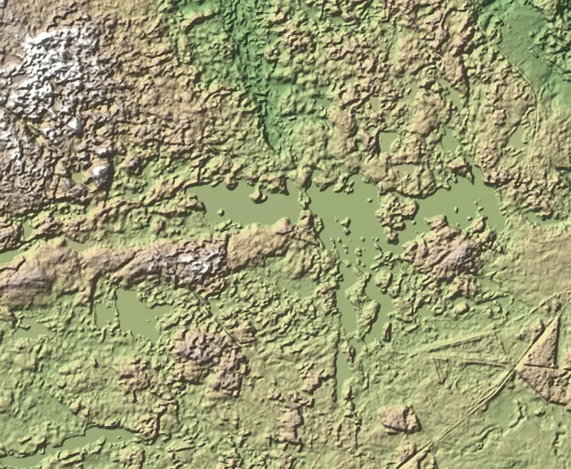 A preview of the Trakai Historical National Park print, shaded from its elevation