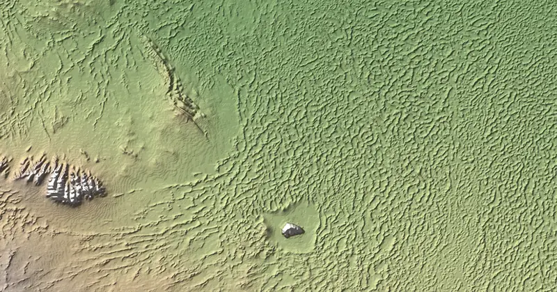 A preview of the Uluṟu-Kata Tjuṯa National Park print, shaded from its elevation