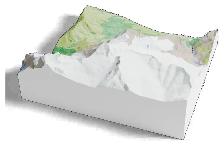 Eiger model, turned around