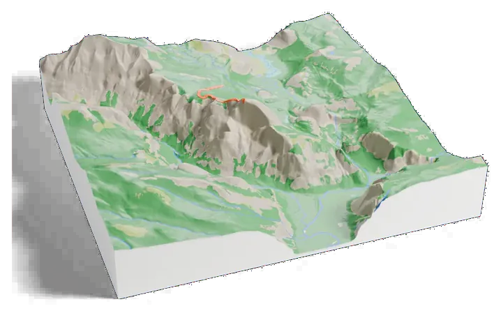 Half Dome model, turned around