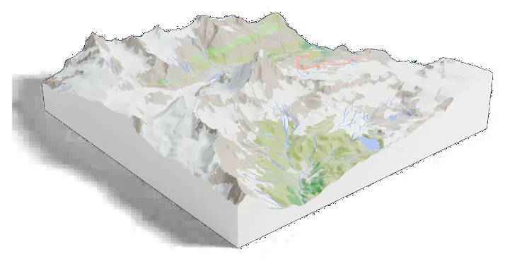 Matterhorn model, low angle