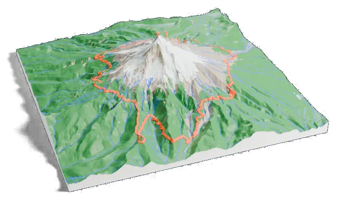 Mount Hood model, turned around