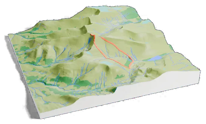 Pen y Fan model, turned around