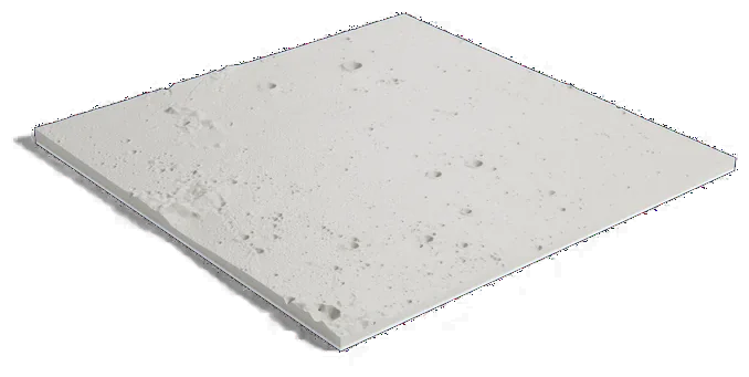 Apollo 12 landing site model, low angle