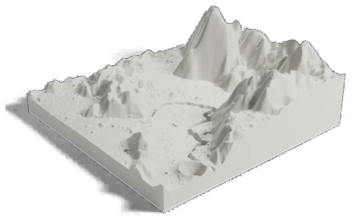 Hadley Rille model, low angle