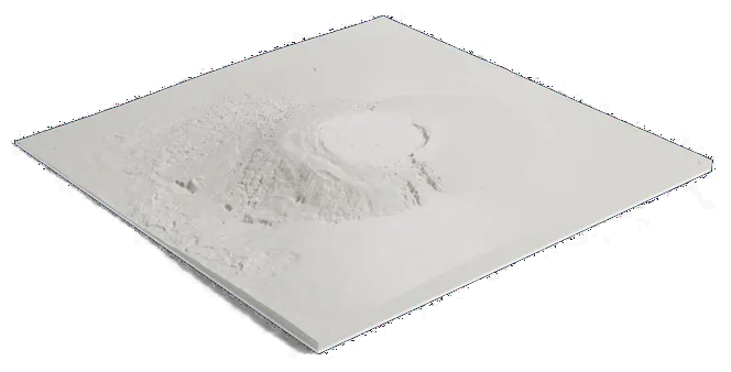Arsia Mons model, low angle