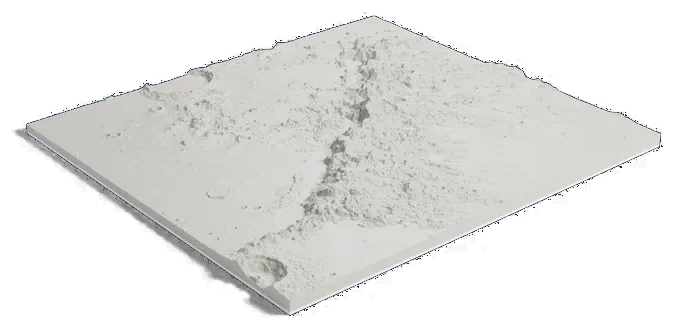 Montes Apenninus model, low angle